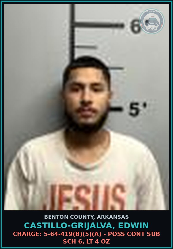 Booking mugshot of Castillo-Grijalva, Edwin in Benton County