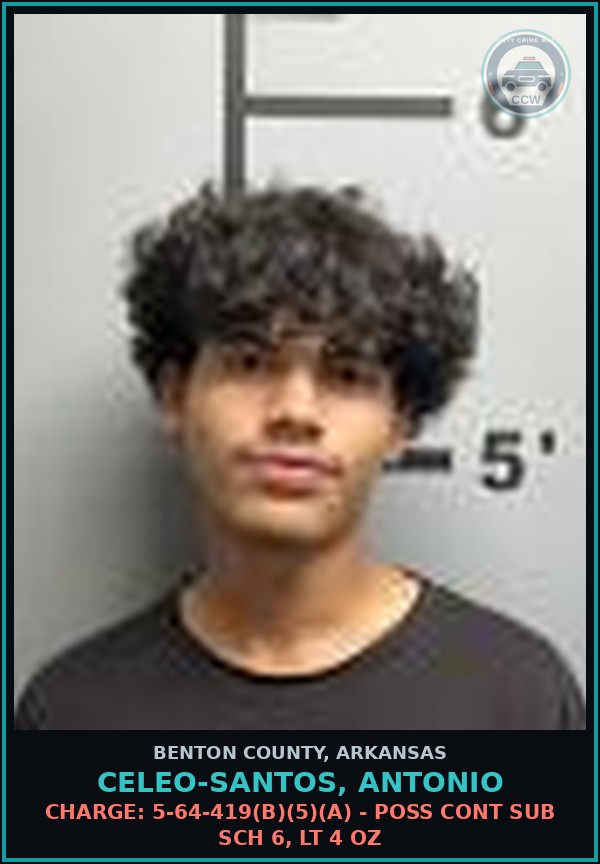 Booking mugshot of Celeo-Santos, Antonio in Benton County