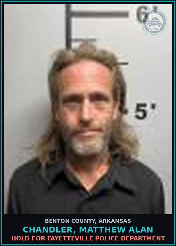 Booking mugshot of Chandler, Matthew Alan in Benton County