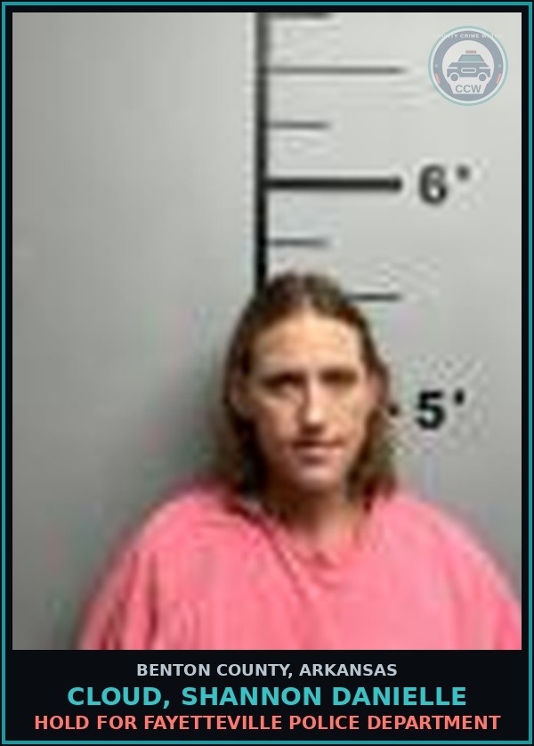 Booking mugshot of Cloud, Shannon Danielle in Benton County