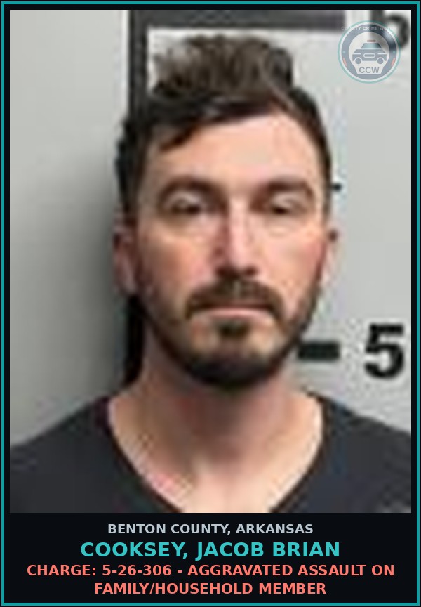 Booking mugshot of Cooksey, Jacob Brian in Benton County