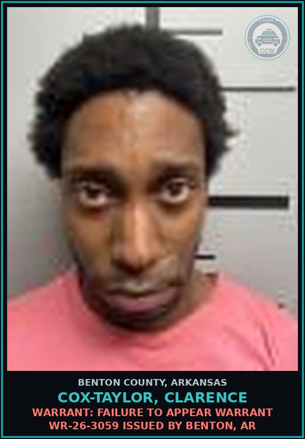 Booking mugshot of Cox-Taylor, Clarence in Benton County