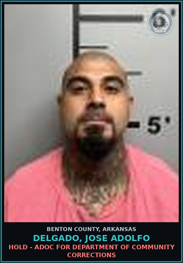 Booking mugshot of Delgado, Jose Adolfo in Benton County