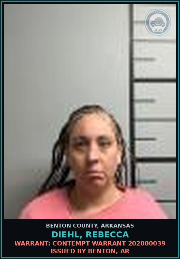 Booking mugshot of Diehl, Rebecca in Benton County