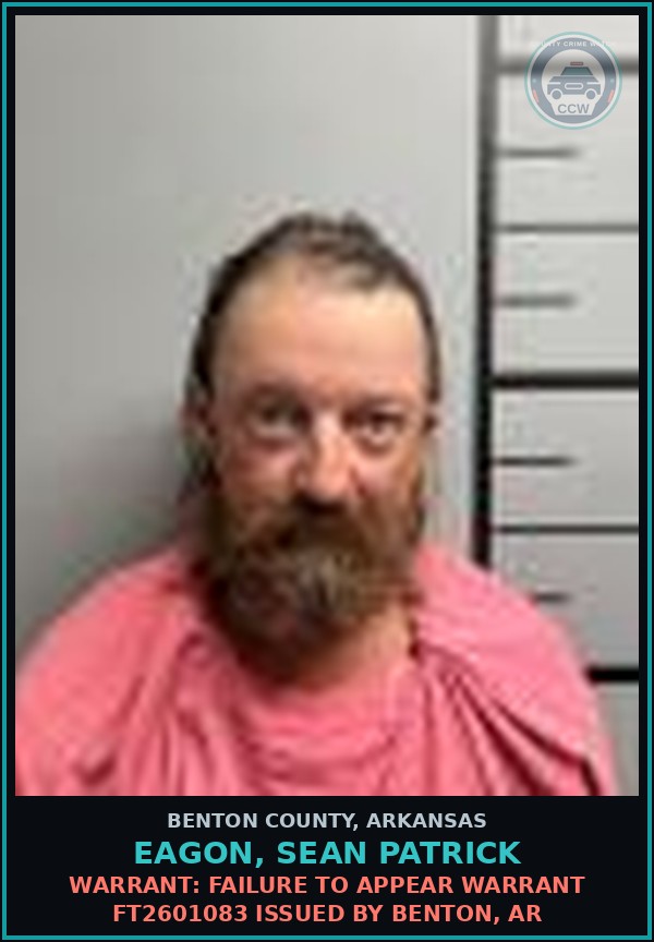 Booking mugshot of Eagon, Sean Patrick in Benton County