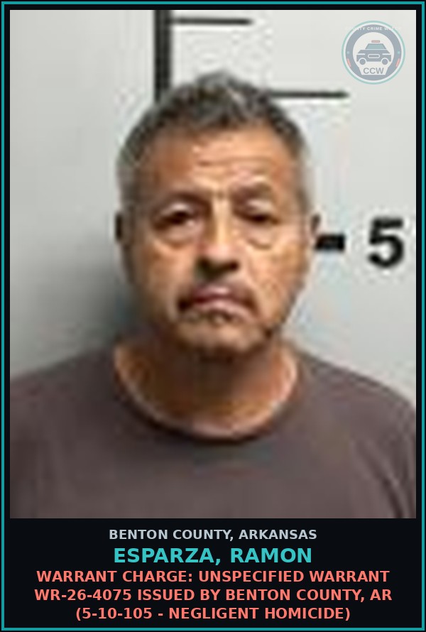 Booking mugshot of Esparza, Ramon in Benton County