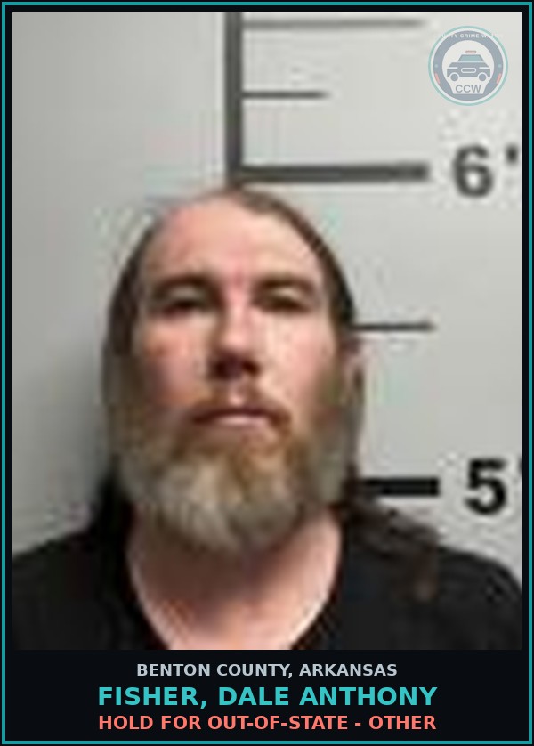 Booking mugshot of Fisher, Dale Anthony in Benton County
