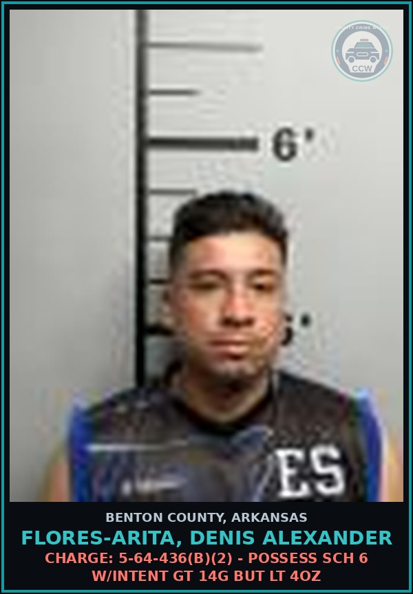 Booking mugshot of Flores-Arita, Denis Alexander in Benton County