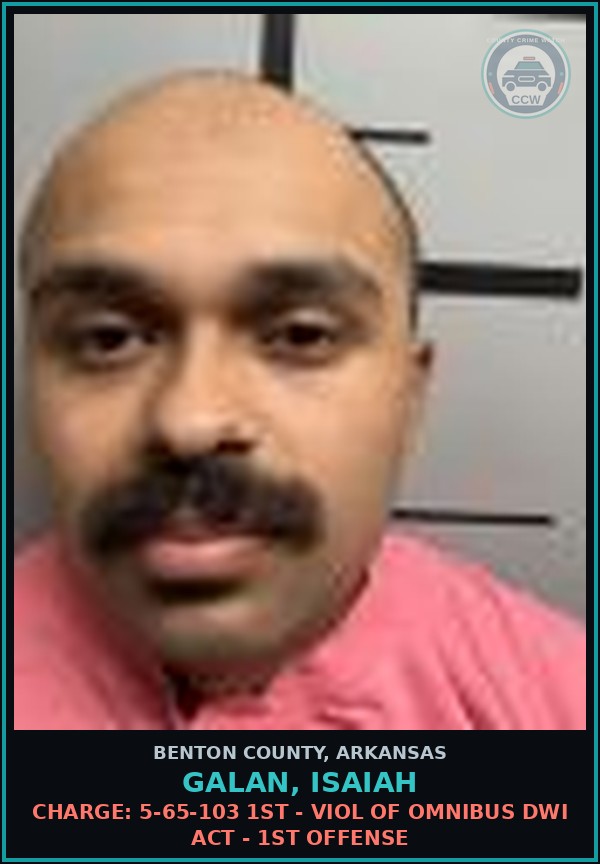 Booking mugshot of Galan, Isaiah in Benton County