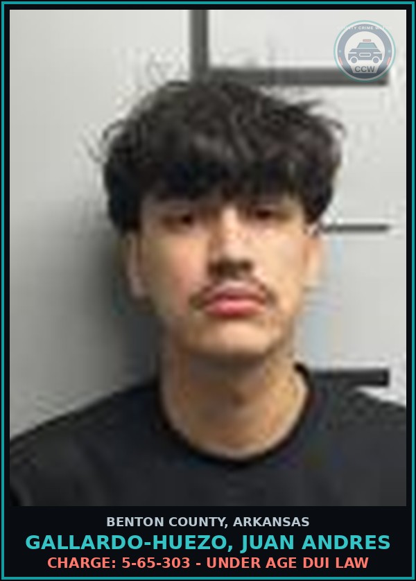 Booking mugshot of Gallardo-Huezo, Juan Andres in Benton County
