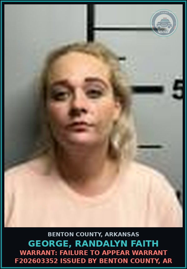Booking mugshot of George, Randalyn Faith in Benton County