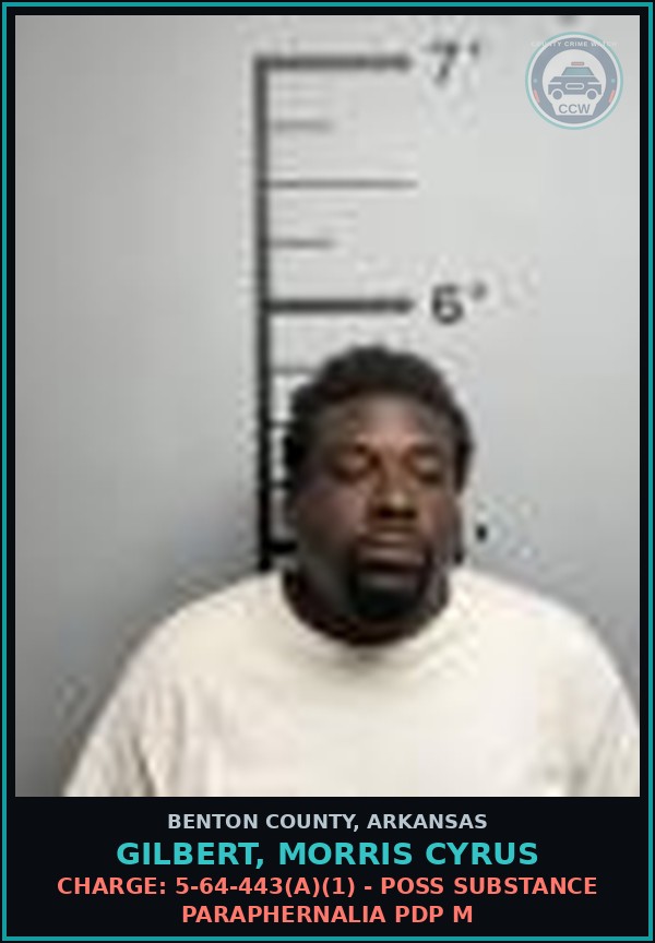 Booking mugshot of Gilbert, Morris Cyrus in Benton County