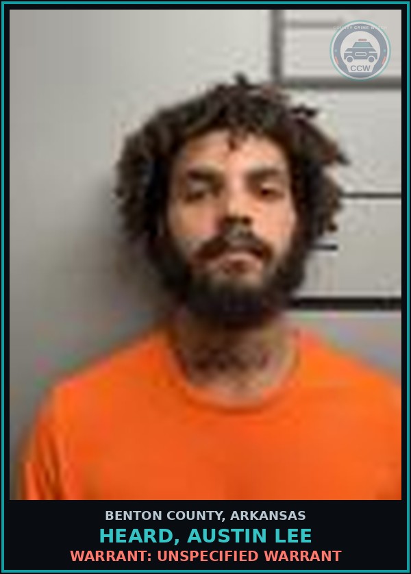 Booking mugshot of Heard, Austin Lee in Benton County