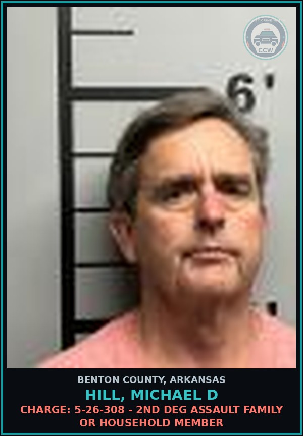 Booking mugshot of Hill, Michael D in Benton County