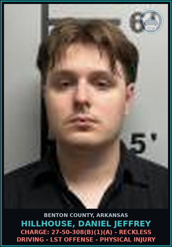 Booking mugshot of Hillhouse, Daniel Jeffrey in Benton County