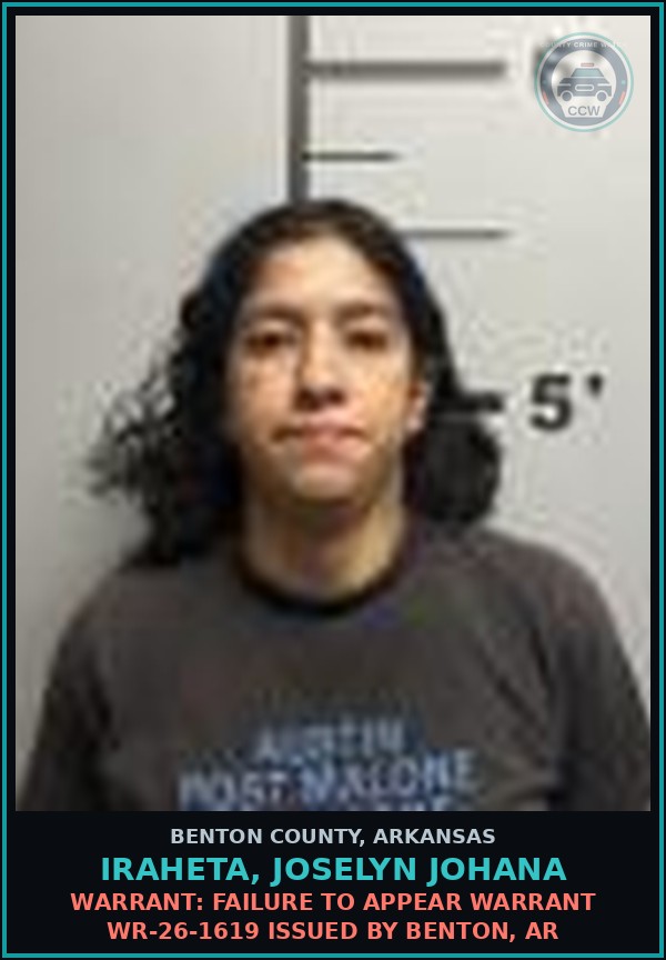 Booking mugshot of Iraheta, Joselyn Johana in Benton County
