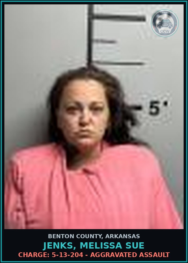 Booking mugshot of Jenks, Melissa Sue in Benton County