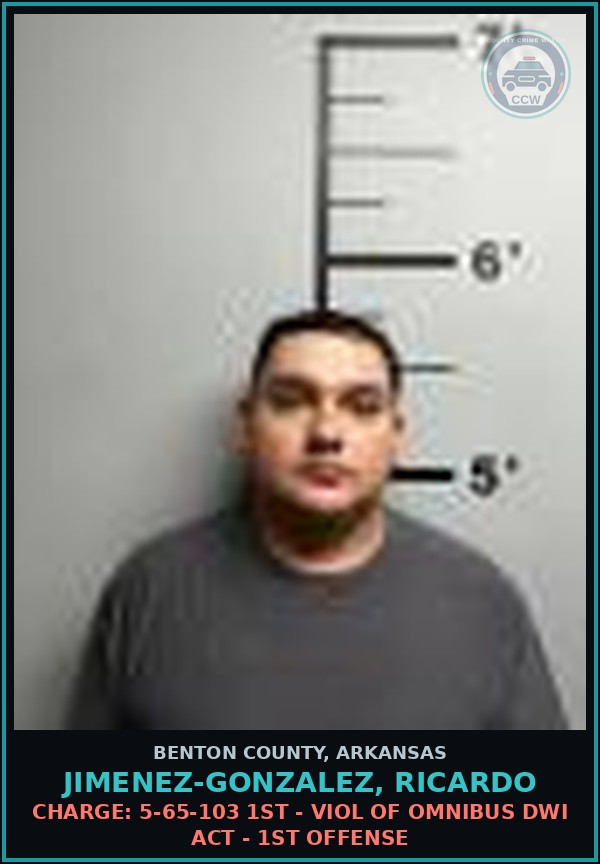Booking mugshot of Jimenez-Gonzalez, Ricardo in Benton County