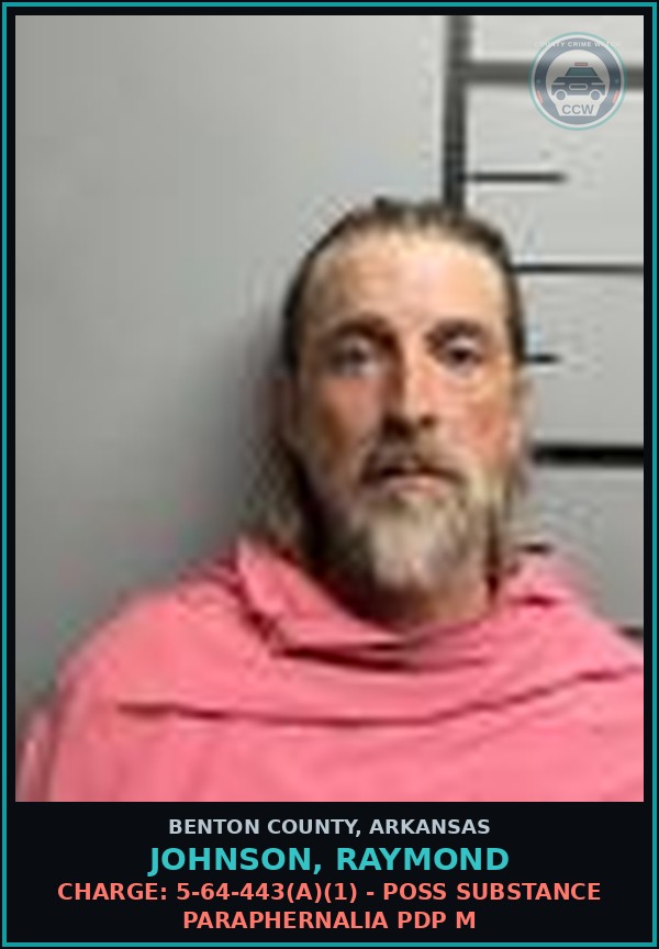 Booking mugshot of Johnson, Raymond in Benton County