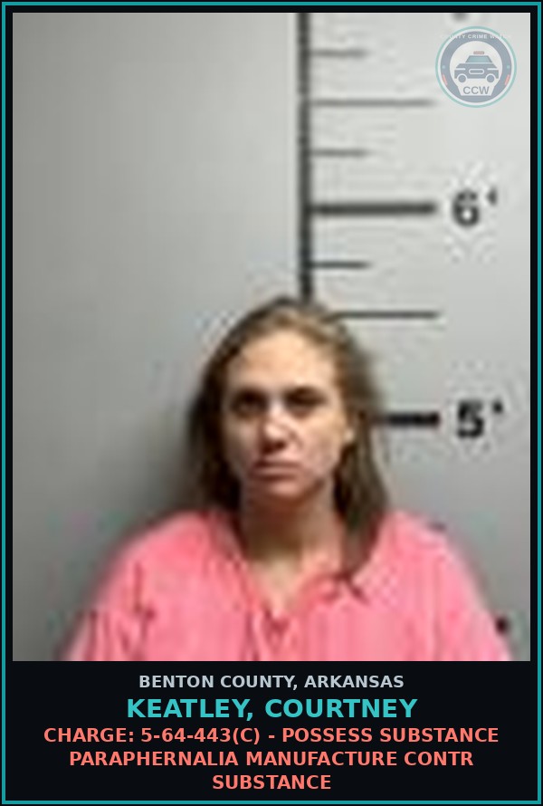 Booking mugshot of Keatley, Courtney in Benton County