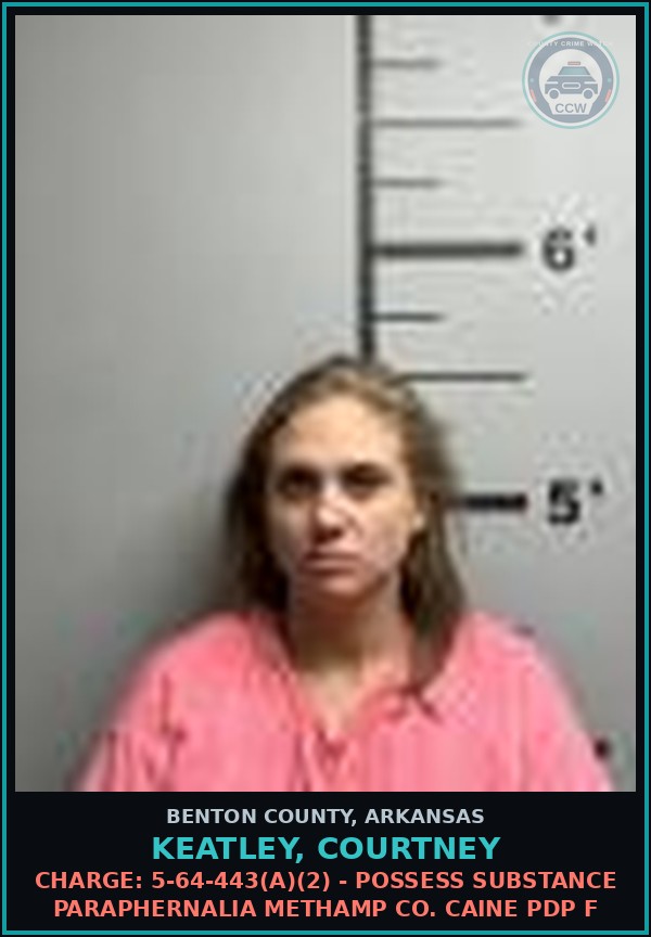 Booking mugshot of Keatley, Courtney in Benton County