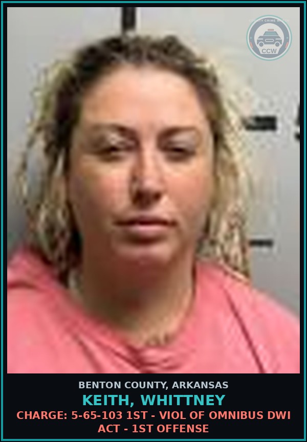 Booking mugshot of Keith, Whittney in Benton County