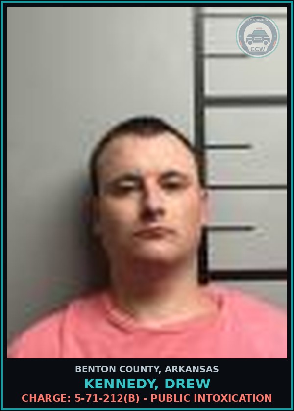 Booking mugshot of Kennedy, Drew in Benton County