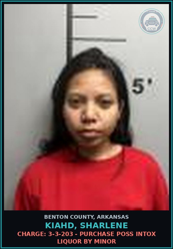 Booking mugshot of Kiahd, Sharlene in Benton County