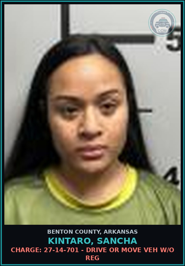 Booking mugshot of Kintaro, Sancha in Benton County