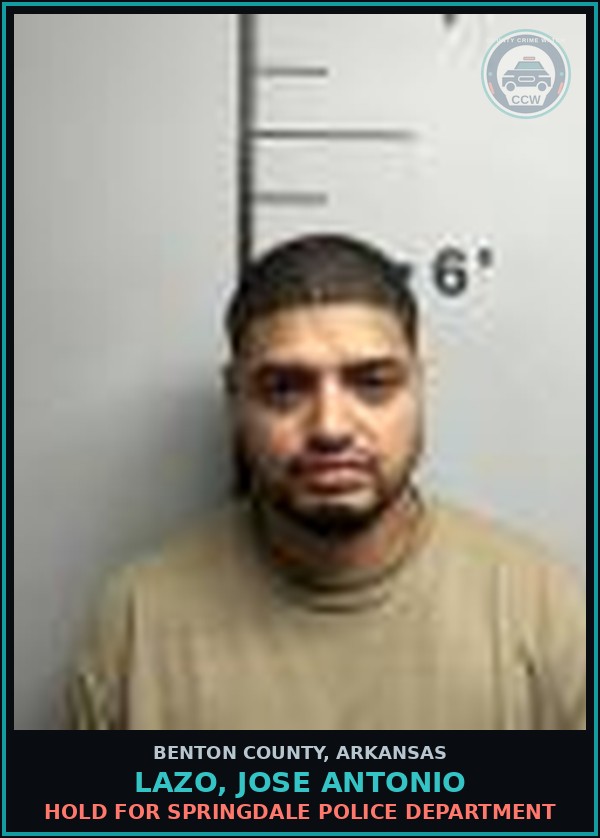 Booking mugshot of Lazo, Jose Antonio in Benton County