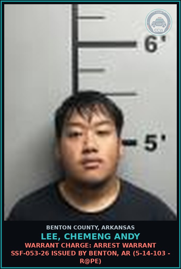 Booking mugshot of Lee, Chemeng Andy in Benton County