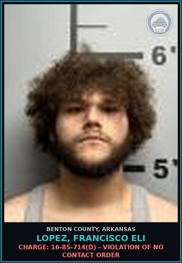 Booking mugshot of Lopez, Francisco Eli in Benton County