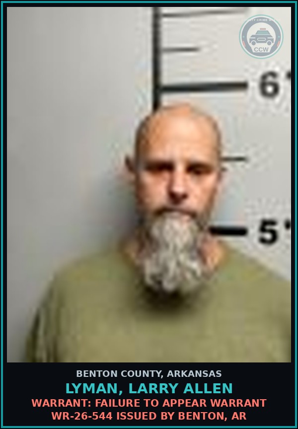 Booking mugshot of Lyman, Larry Allen in Benton County