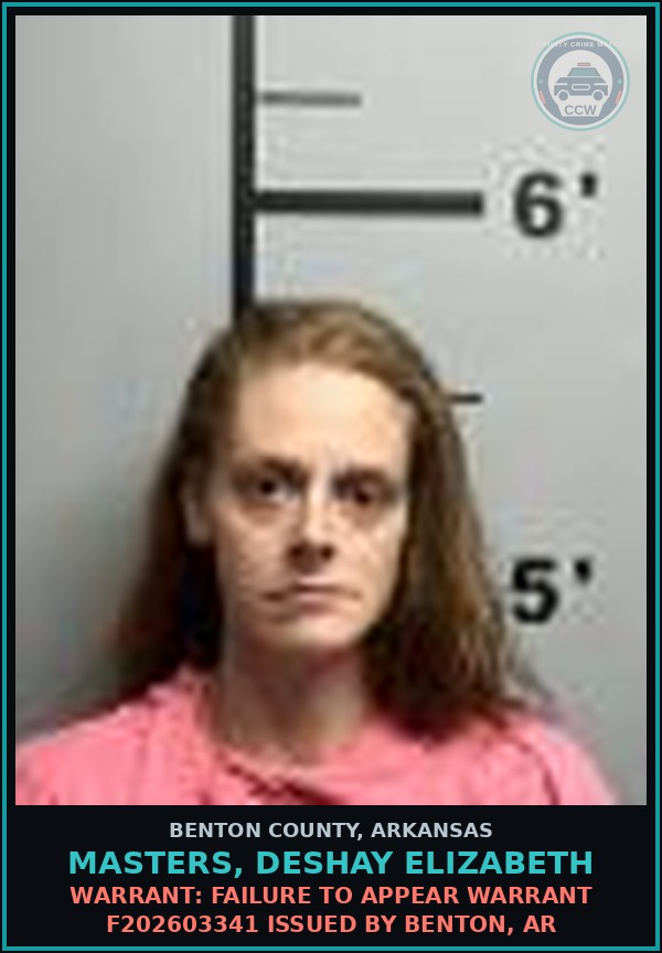 Booking mugshot of Masters, Deshay Elizabeth in Benton County