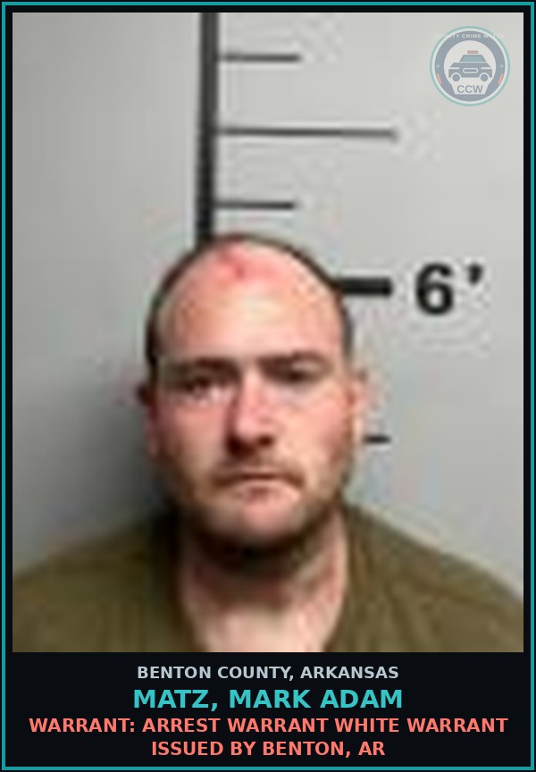Booking mugshot of Matz, Mark Adam in Benton County