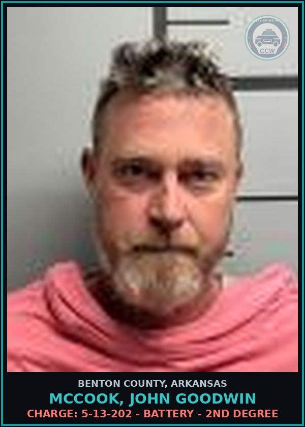 Booking mugshot of Mccook, John Goodwin in Benton County
