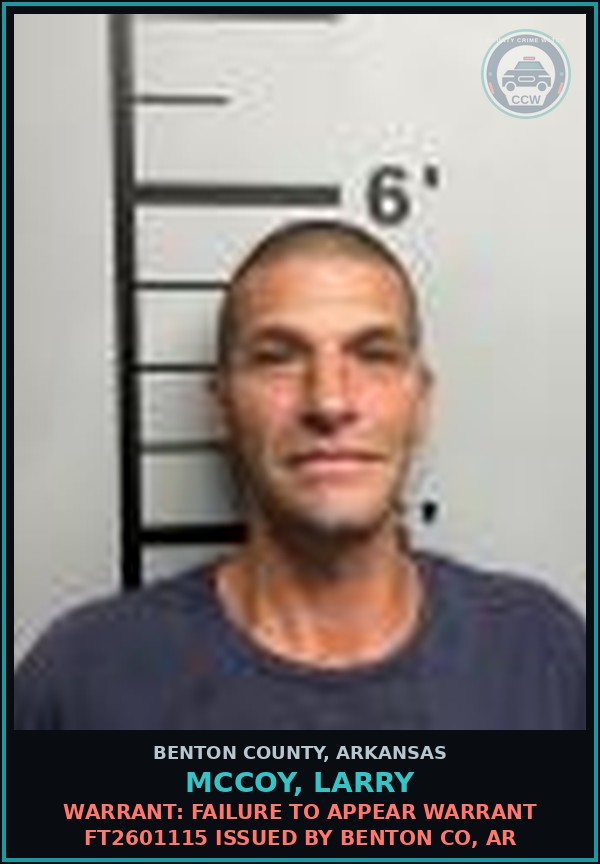 Booking mugshot of Mccoy, Larry in Benton County