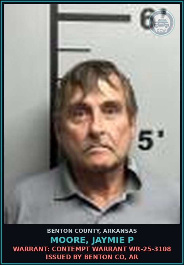 Booking mugshot of Moore, Jaymie P in Benton County