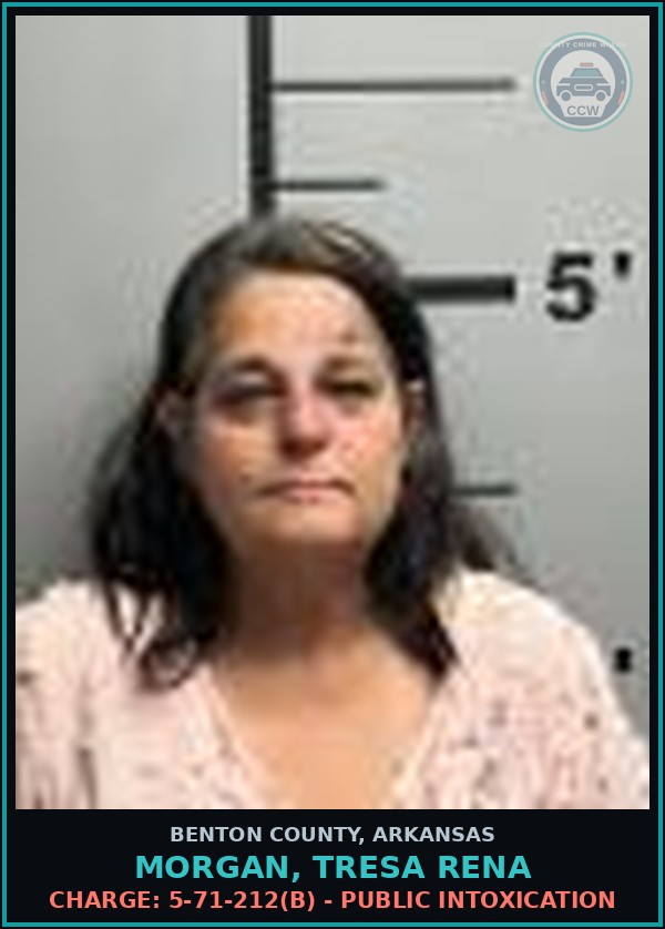 Booking mugshot of Morgan, Tresa Rena in Benton County