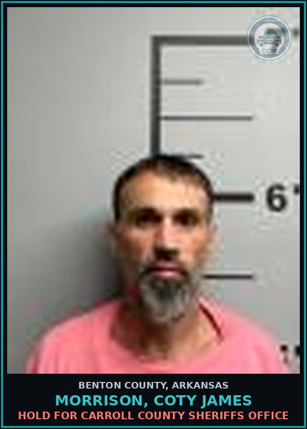 Booking mugshot of Morrison, Coty James in Benton County