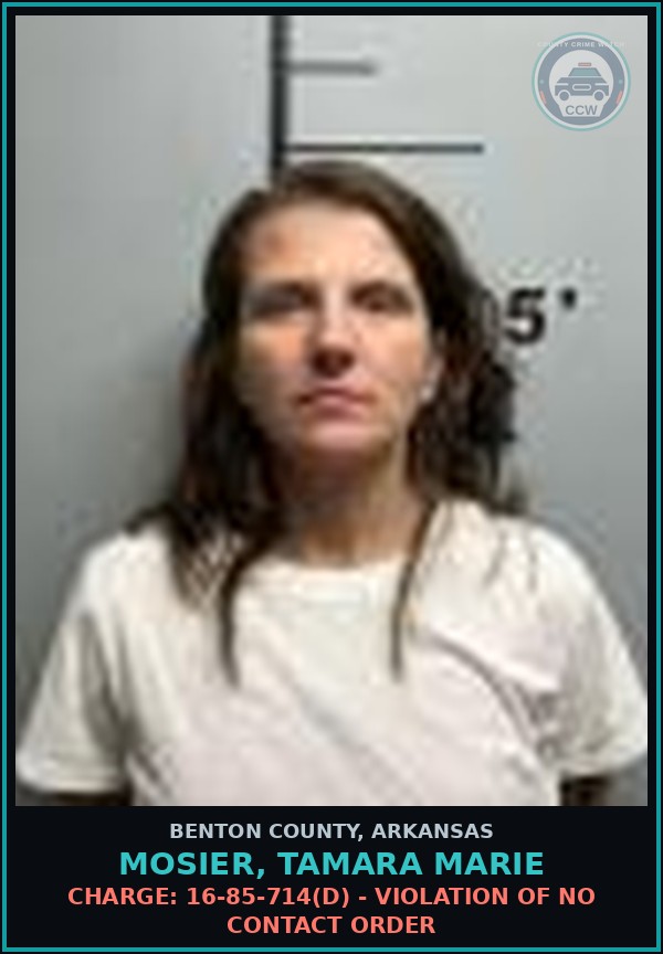 Booking mugshot of Mosier, Tamara Marie in Benton County