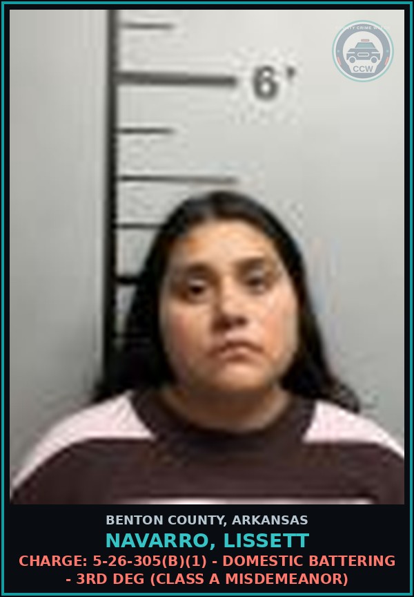 Booking mugshot of Navarro, Lissett in Benton County