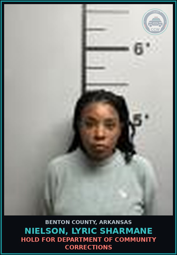 Booking mugshot of Nielson, Lyric Sharmane in Benton County
