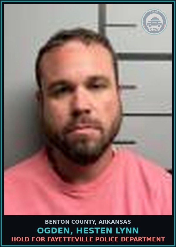 Booking mugshot of Ogden, Hesten Lynn in Benton County