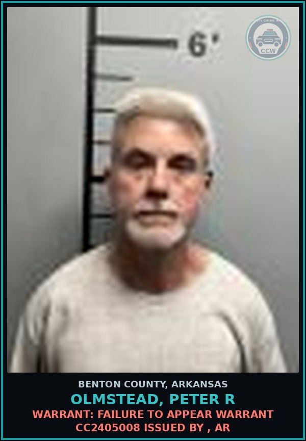 Booking mugshot of Olmstead, Peter R in Benton County