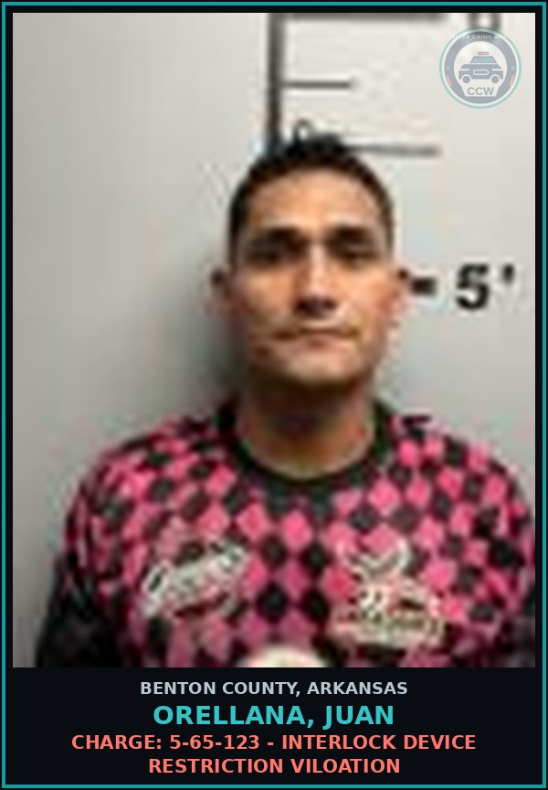 Booking mugshot of Orellana, Juan in Benton County