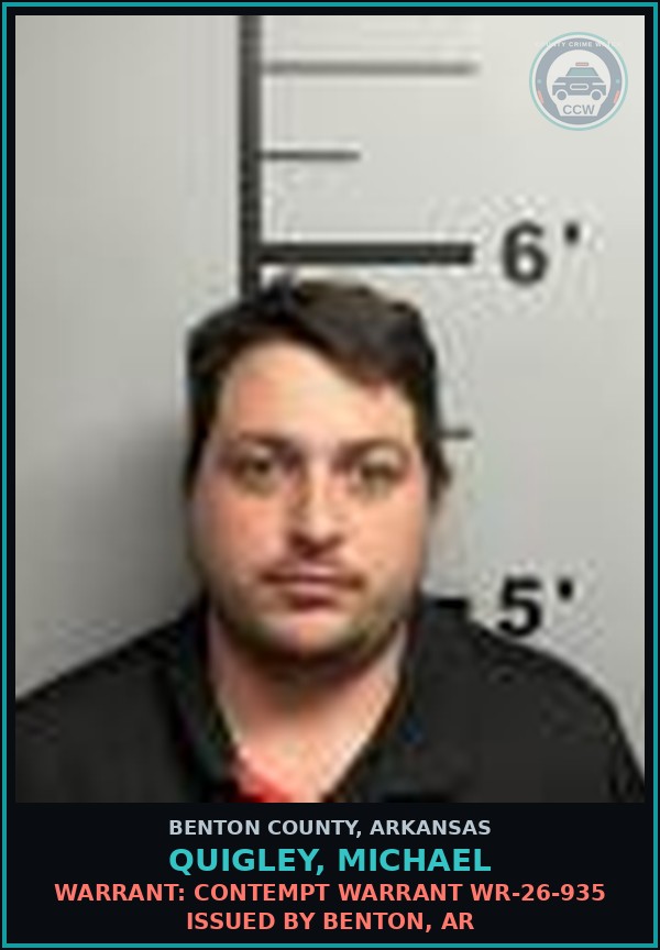 Booking mugshot of Quigley, Michael in Benton County