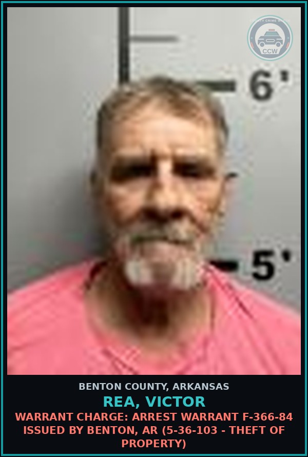 Booking mugshot of Rea, Victor in Benton County