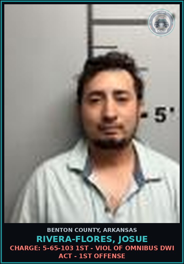 Booking mugshot of Rivera-Flores, Josue in Benton County