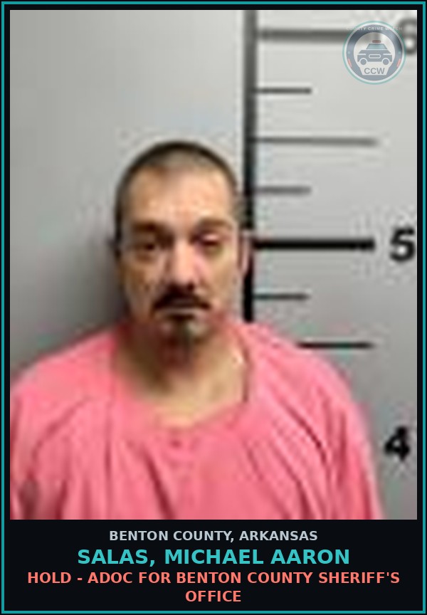 Booking mugshot of Salas, Michael Aaron in Benton County